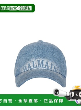 香港直邮BALMAIN 男士帽子 GH1XA562DG116FC SS2026 蓝色 标志牛
