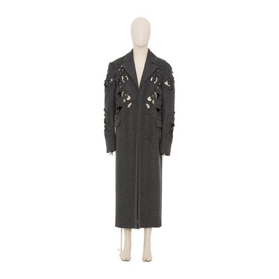 VALENTINO 男士外套 VCAJ25AHJ094 AW2024 黑色 长袖大衣