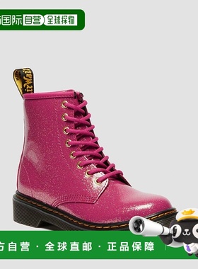 自营欧洲直邮DrMartens马丁大夫 1460男女通用黑色亮片漆皮靴学步