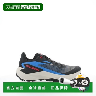 自营欧洲直邮SALOMON GENESIS男士黑色/蓝色织物缓震跑鞋萨洛蒙