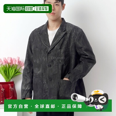 韩国直邮Engineered Garments Bedford 夹克 黑色棉质 做旧印花 (