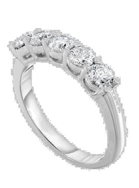 自营 diana m.18K 白金 1.00ct 结婚戒指 - 白色 美国奥莱直发