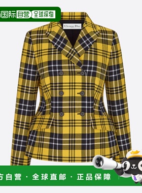 香港直邮DIOR 迪奥 女士 双排扣羊毛休闲夹克 241V06A1065