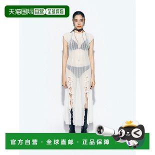 CALIE MAXI 女士连衣裙CA24BDR002WT SLIT RIBBON 韩国直邮ASIF