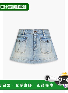 1h可退 香港直邮潮奢 ZIMMERMANN 女士 褪色设计牛仔短裤 3894ASS