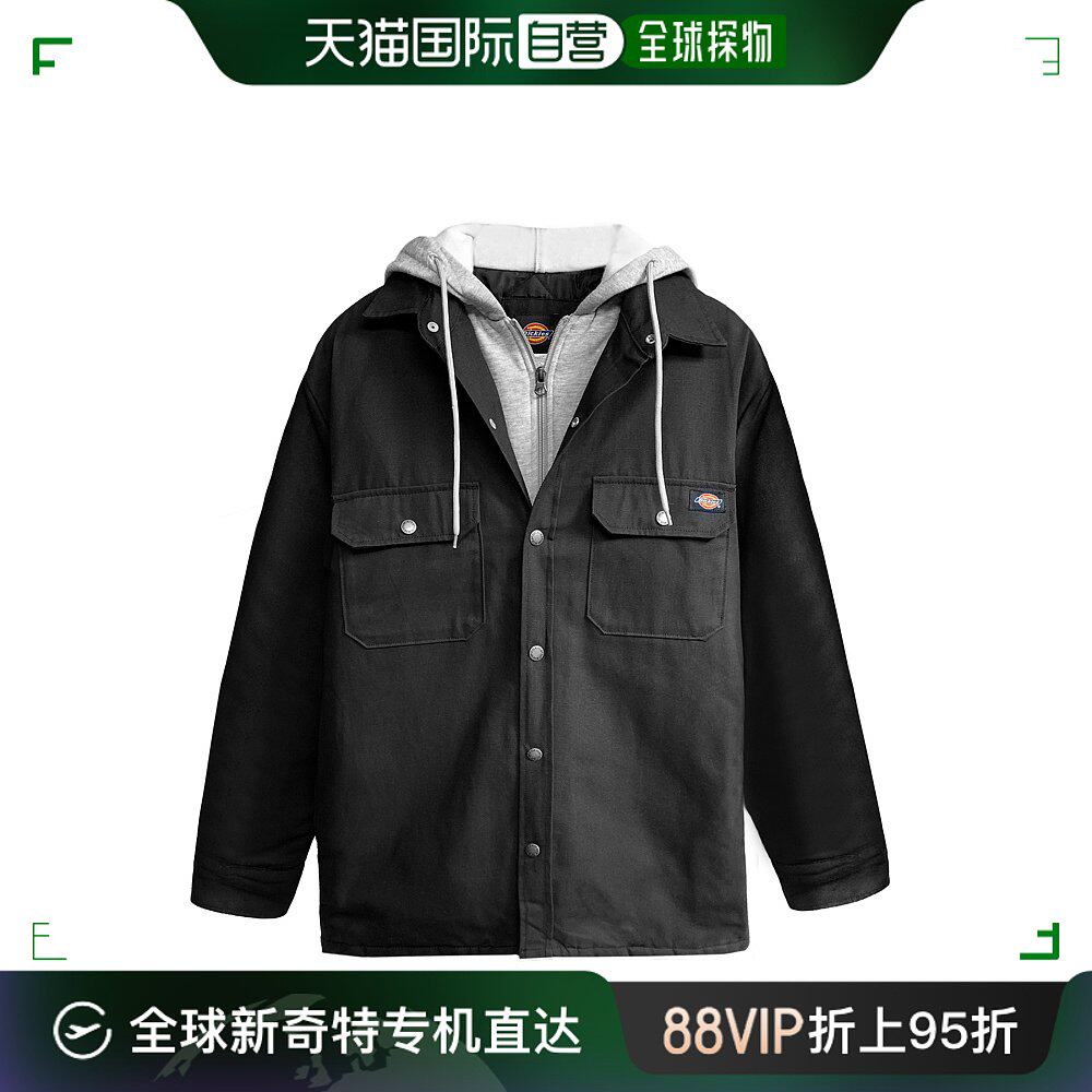 美国直邮美国直邮 dickies蒂克男士假两件宽松连帽夹克加厚工装教