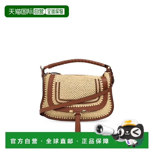 1h可退 香港直邮CHLOÉ 女士斜挎包 CH26US882R6026M CO 棕色 编织