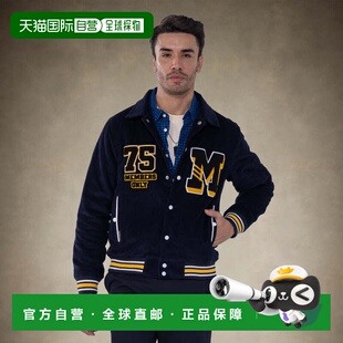 自营members onlyMen's Corduroy Varsity Jacket - navy 美国奥