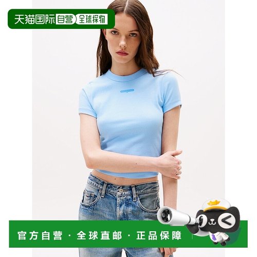 日本直邮TOMMY HILFIGER 修身简约标签短袖T恤 [TO3203EW012750]