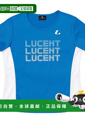 日本直邮LUCENT 网球女子T恤蓝色XLH2337短袖吸汗速干练习俱乐部L