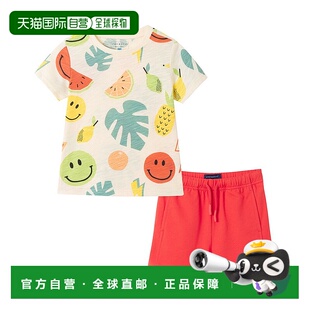 自营 Andy & Evan Allover Fun Print Graphic T-Shirt & Short S