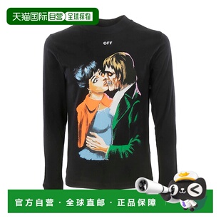 T恤 印花图案长袖 OMAB021R19185003 White 香港直邮Off