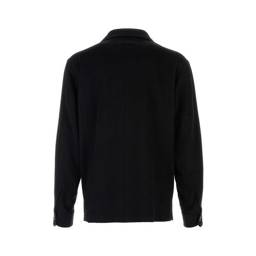 ZEGNA 男士衬衫 RE8V46SOT6B210G AW2024 黑色 长袖休闲夹克