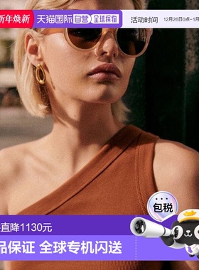 欧洲直邮Sezane 女士腮红色醋酸纤维太阳镜