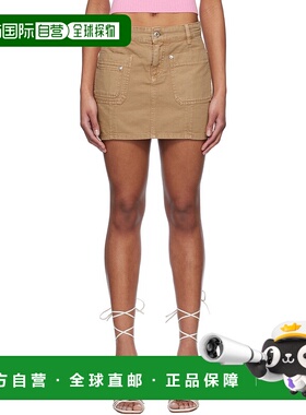 1h可退 香港直邮潮奢 Blumarine 蓝色情人 女士 棕色五袋短裙 P52