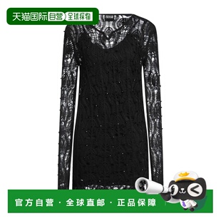 1h可退 香港直邮versace 范思哲 女士 短款连衣裙 black黑色 舒适