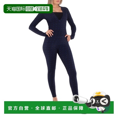 自营Burberry TB Monogram印花紧身裤-深皇家蓝 美国奥莱直发