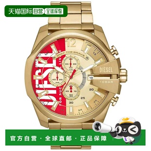 自营Diesel Men's Mega Chief 51mm Quartz Watch - gold 美国奥
