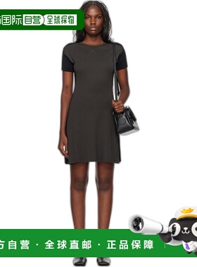 香港直邮潮奢 Courreges 女士 灰色 & 黑色 Contrast Frame 连衣