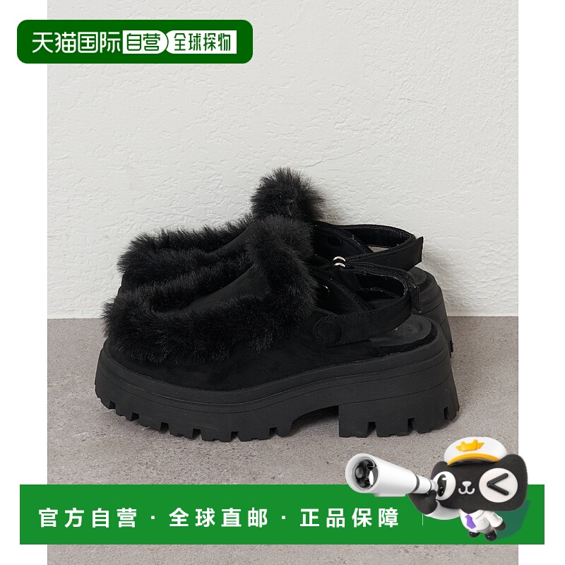 1h可退 日本直邮Ray Cassin 女士 厚底穆勒鞋 麂皮拼毛感设计 RCN