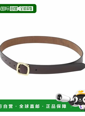 1h可退 日本直邮a.v.v 女士 休闲牛皮革方形扣腰带 KS4AD03034