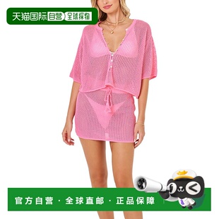 Space spaceL Coast 透明半身裙 美国奥莱直发 自营 粉色