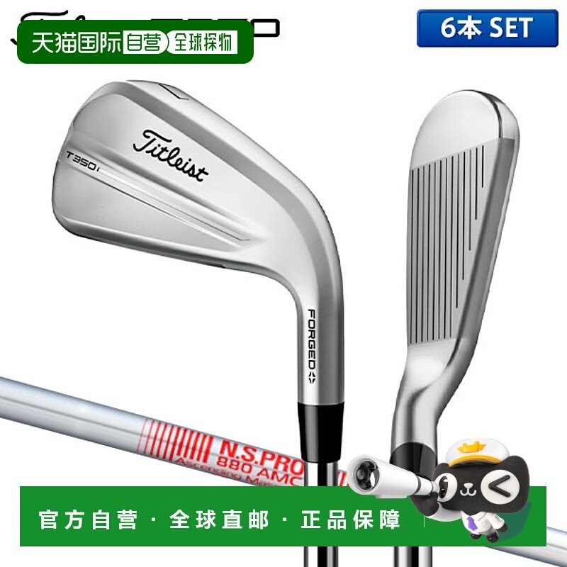 日本直邮Titleist T350 铁杆套装（6 件套6-9W48）配备 NSPRO 880