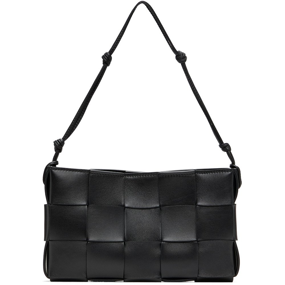 Bottega Veneta 葆蝶家 女士 黑色 Cassette 单肩包 742654VCQC4