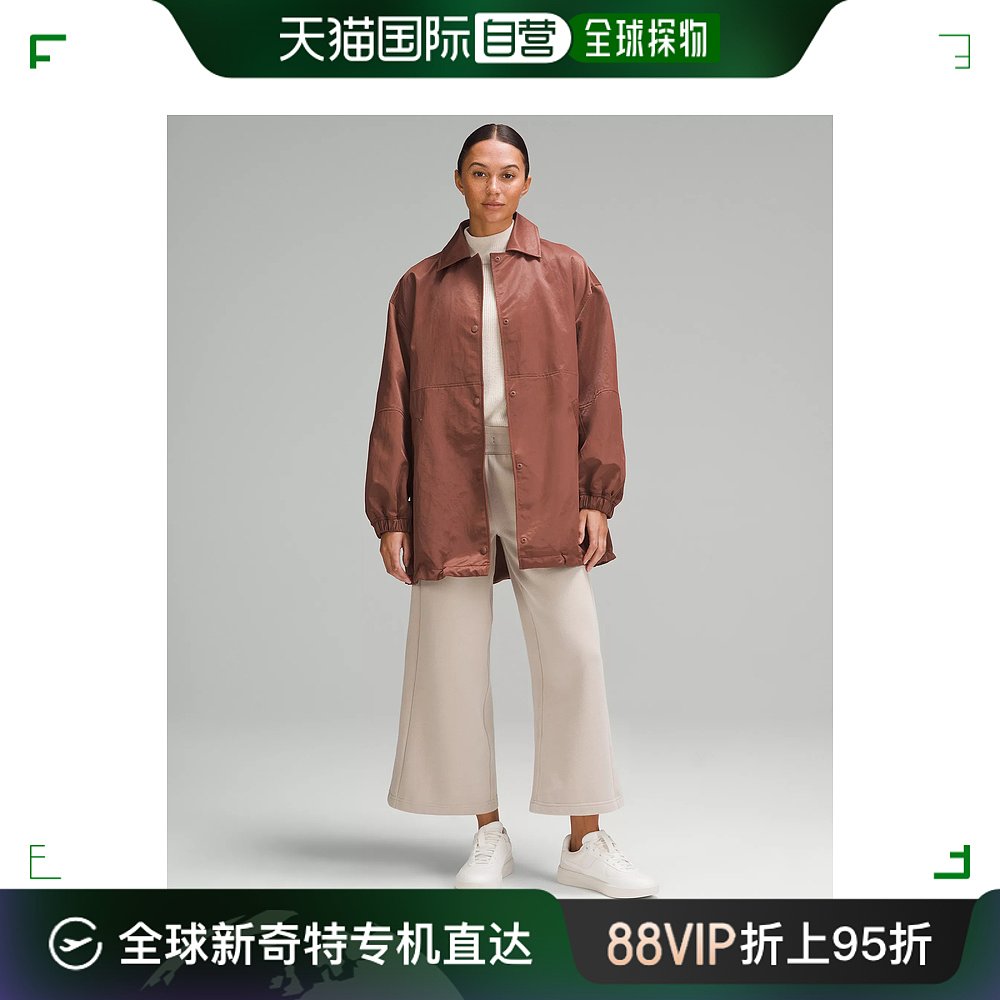 日潮跑腿Lululemon露露乐蒙 女款中长款风衣外套 古铜 XS prod116 运动/瑜伽/健身/球迷用品 瑜伽外套 原图主图