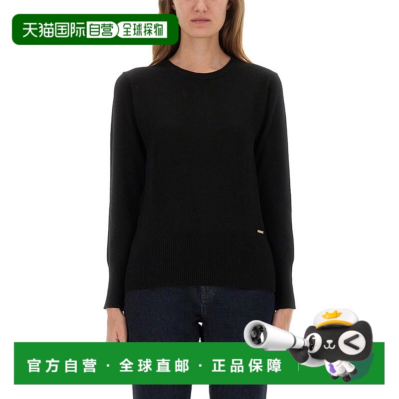自营woolrich修身黑色羊毛衫-黑色 美国奥莱直发