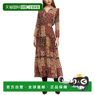 自营MISA Los Angeles Ahreana Dress - brown 美国奥莱直发