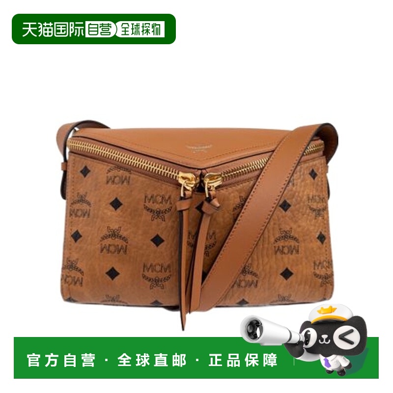 1h可退 香港直邮潮奢 MCM 女士 徽标拉链单肩包 MWSEAAK04