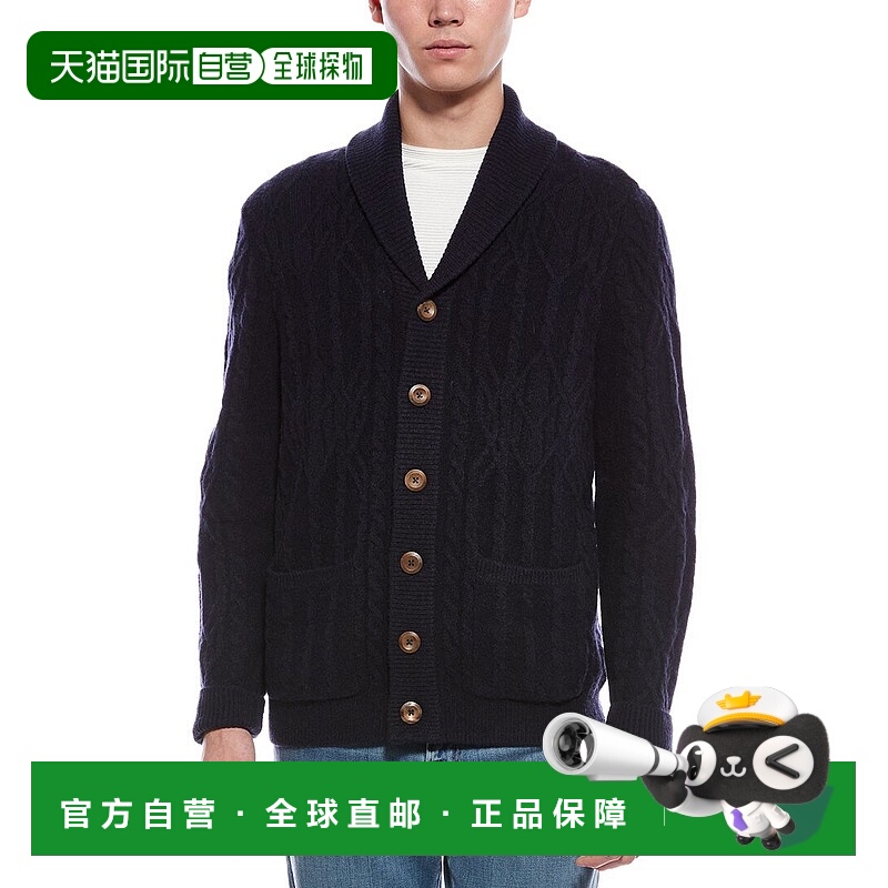 自营Paisley & Gray Wool-Blend Cardigan - blue 美国奥莱直发