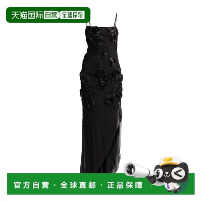 1h可退 香港直邮Blumarine 蓝色情人 女士 高雅连衣裙 black黑色