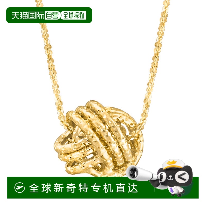自营Ross-Simons Italian 14kt Yellow Gold Textured Love Knot