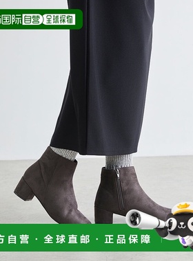 日本直邮Menue 方形鞋头短靴 ME8623BW01045厚底单鞋