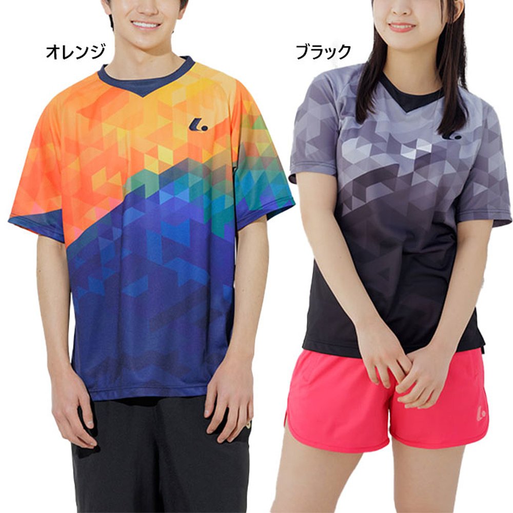 日本直邮LUCENT 男女衬衫无领网球羽毛球服短袖XLH3392 XLH3399