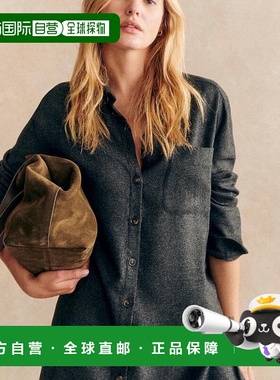 自营欧洲直邮Sezane 女士深灰色粘胶纤维/羊毛连衣裙