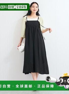 1h可退 日本直邮VIS 女士A字波纹图案吊带连衣裙 2025ABVE15040