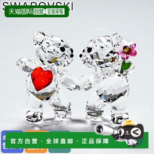 日本直邮施华洛世奇 KRIS 小熊 HAPPY TOGETHER 公仔 5558892水晶