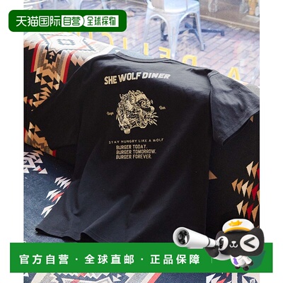 1h可退 日本直邮SHE WOLF DINER×FREAK'S STORE 男女同款 狼图案