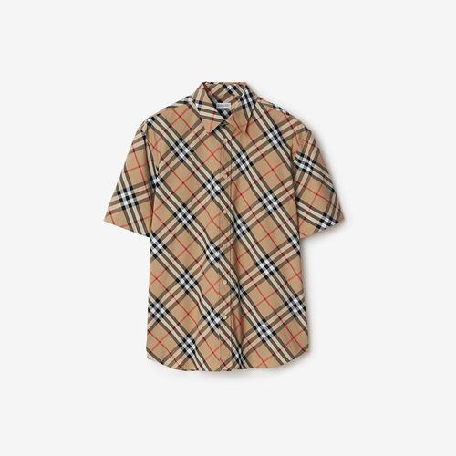 BURBERRY 男士衬衫 8087637158013B9368 SS2025 浅棕色