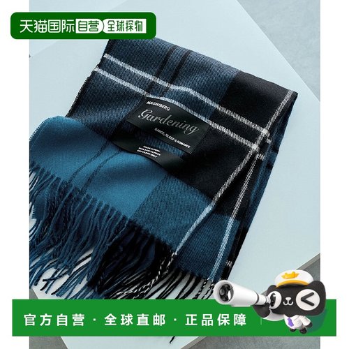 日本直邮MAGNIBERG 女士加厚格纹羊驼毛围巾滑雪 2024BEUN54030