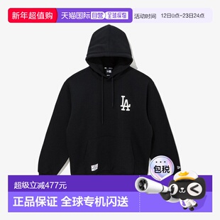 韩国直邮NEW ERA MLB LA Dodgers Patched Hoodie Black 14742032