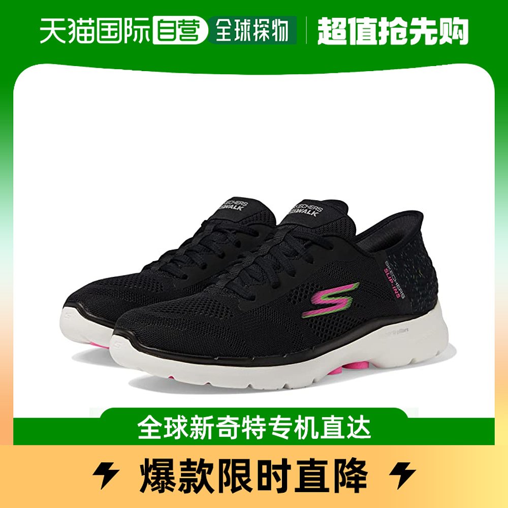 香港直邮潮奢 Skechers 女士Go Walk 6 Slip-ins - Vivid Idea 运