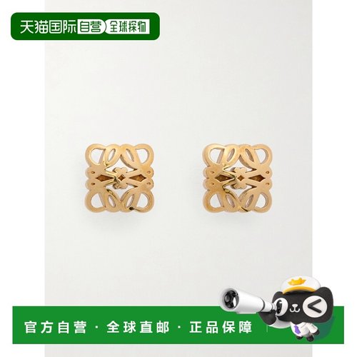 1h可退 香港直邮LOEWE 罗意威 女士 Bombe Anagram 镀金耳环 J821