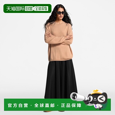 自营1h可退 欧洲直邮LV路易威登 女士沙色米色羊绒圆领毛衣