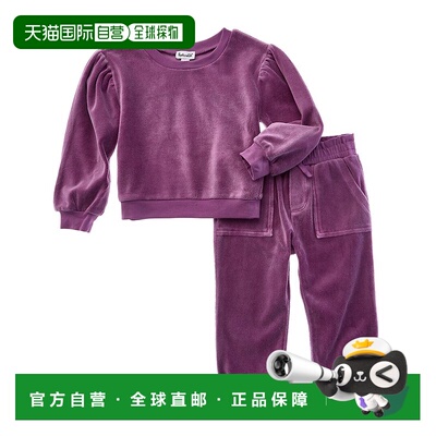 自营Splendid 2pc Jade Velour Sweatshirt & Jogger Pant Set -