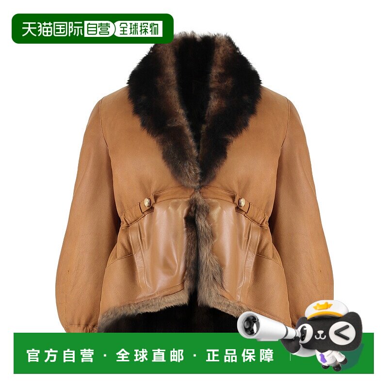 香港直邮FENDI 女士西服 FM5425AYLGF0QD9 AW2025 棕色西装外套