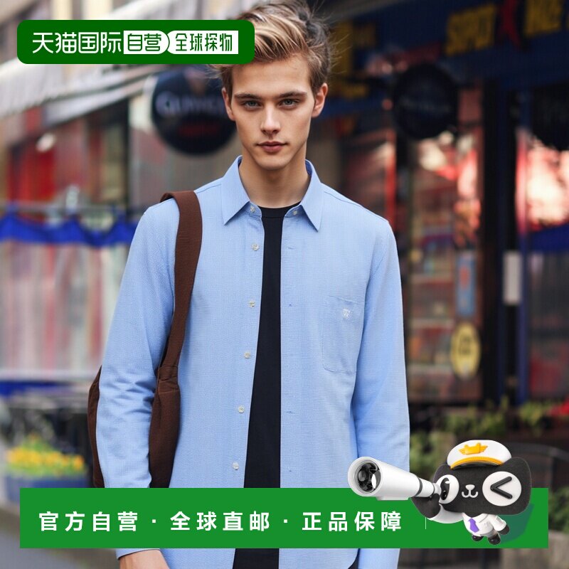 香港直邮CELINE 男士衬衫 2C982170O05CY SS2025 蓝色男装